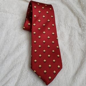 Vintage Skinny Red and Gold Tie